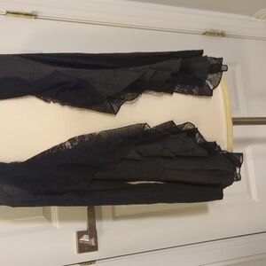 ✅Cache Vintage Lace Open Ruffled Cardigan Sweater Top Whimsigoth Romantic